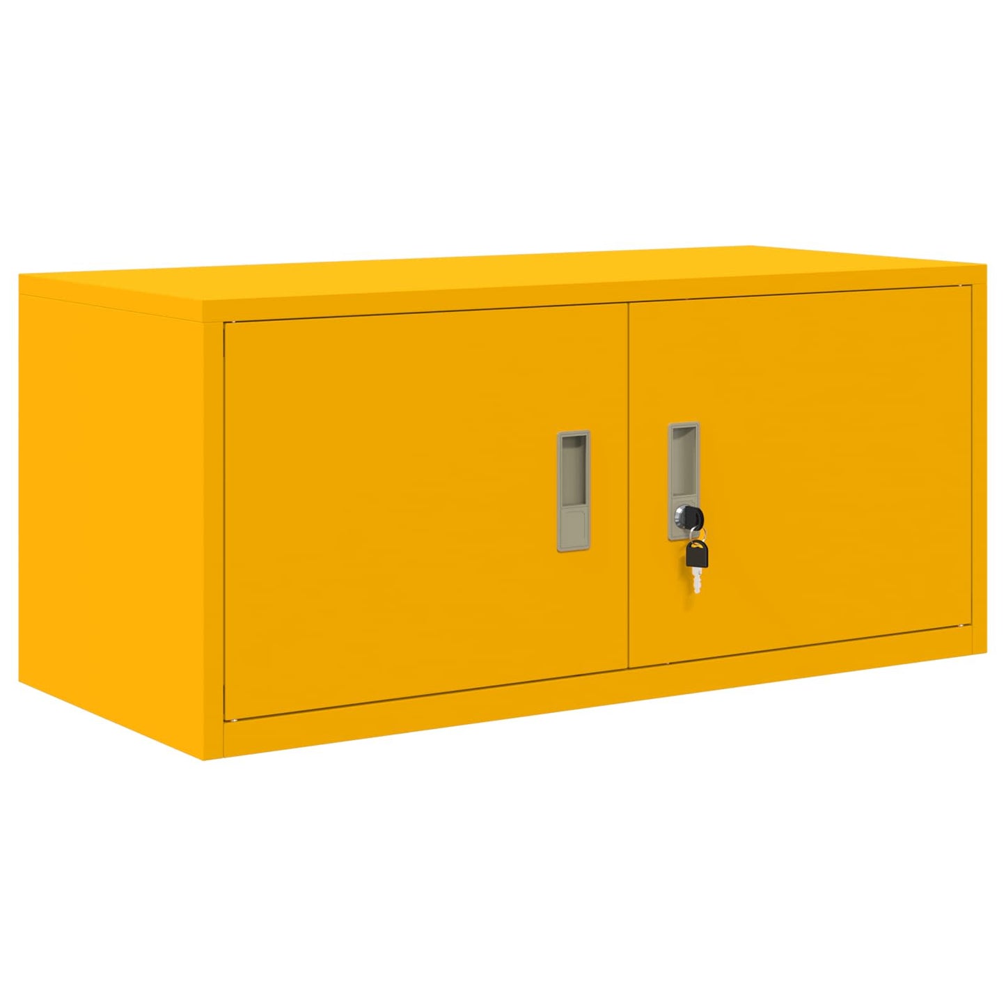 Storage Cabinet 2 pcs Mustard Yellow 90 x 40 x 145 cm Steel