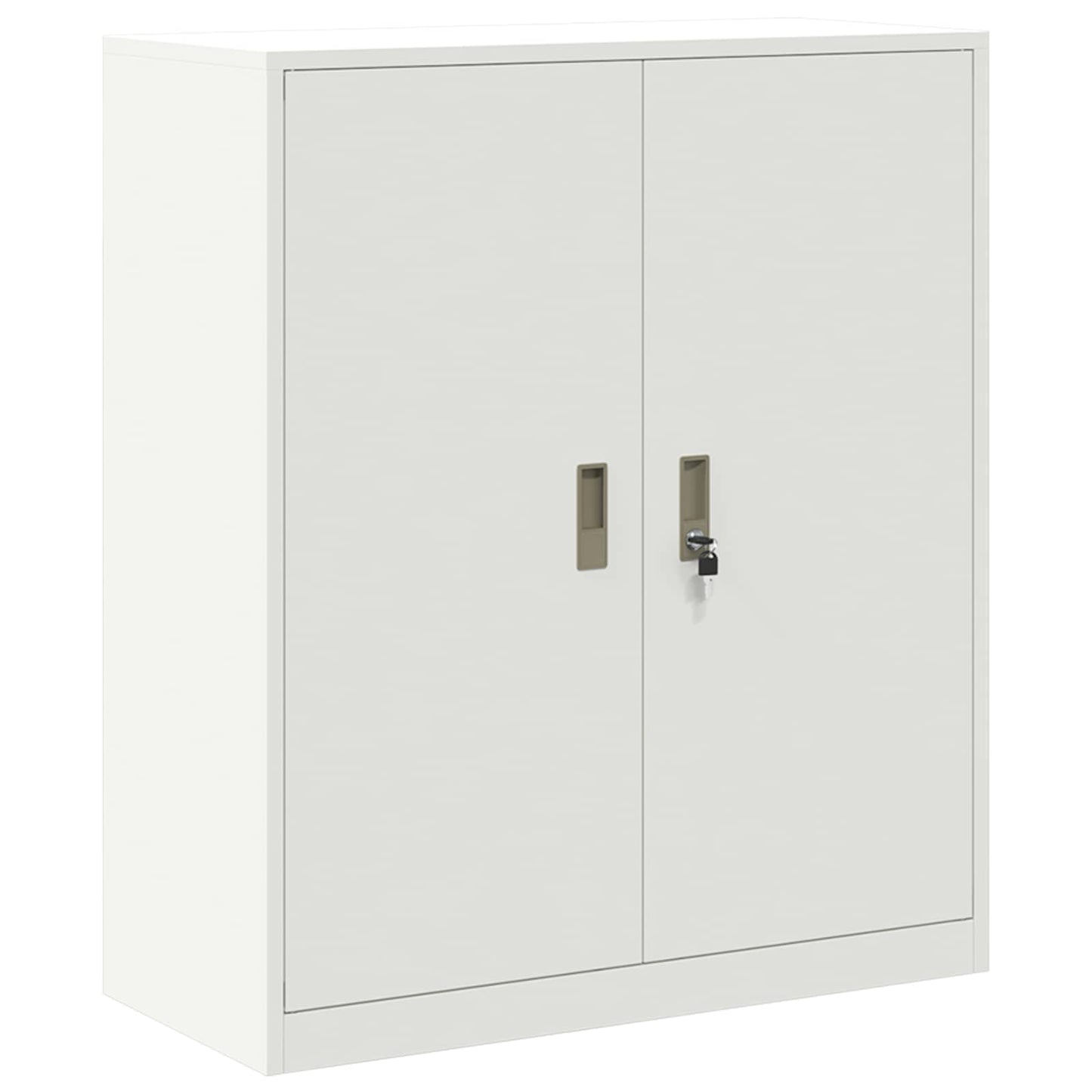 Storage Cabinet 2 pcs White 90 x 40 x 145 cm Steel Lockable