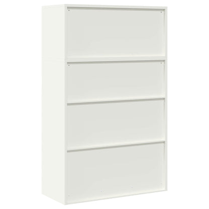 Storage Cabinet 2 pcs White 90 x 40 x 145 cm Steel Lockable