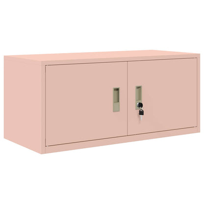 Storage Cabinet 2 pcs Pink 90 x 40 x 180 cm Steel Lockable