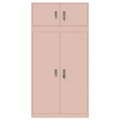 Storage Cabinet 2 pcs Pink 90 x 40 x 180 cm Steel Lockable