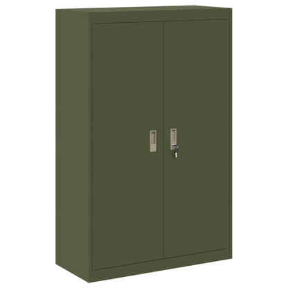 Storage Cabinet 2 pcs Olive Green 90 x 40 x 180 cm Steel