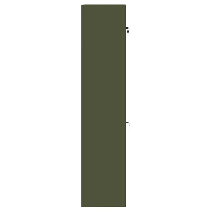 Storage Cabinet 2 pcs Olive Green 90 x 40 x 180 cm Steel