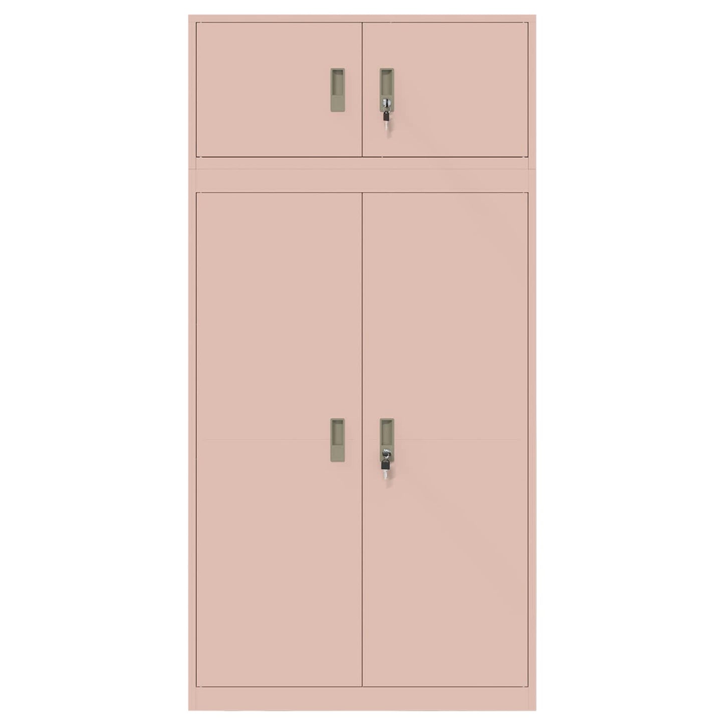 Storage Cabinet 2 pcs Pink 90 x 40 x 220 cm Steel Lockable