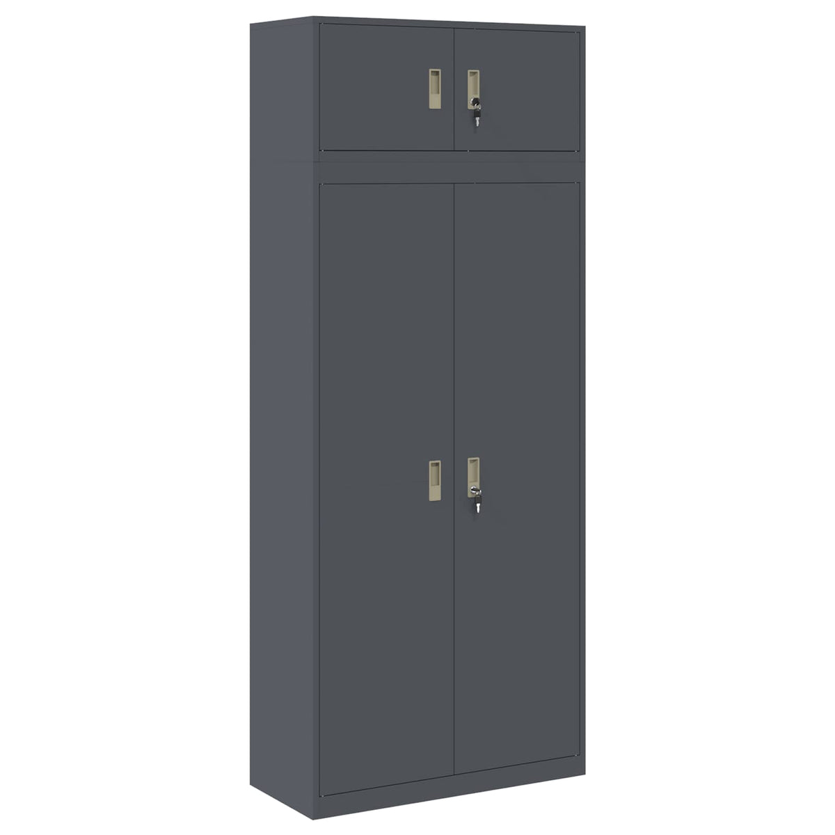 Storage Cabinet 2 pcs Anthracite 90 x 40 x 220 cm Steel