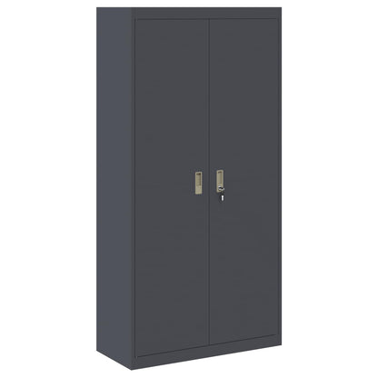 Storage Cabinet 2 pcs Anthracite 90 x 40 x 220 cm Steel