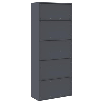 Storage Cabinet 2 pcs Anthracite 90 x 40 x 220 cm Steel