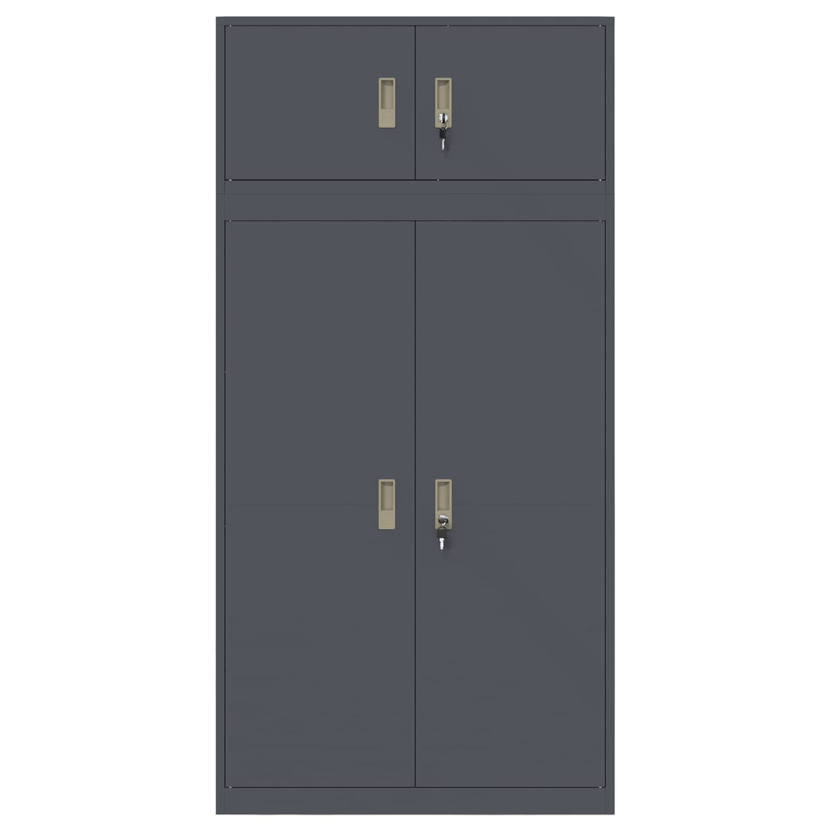 Storage Cabinet 2 pcs Anthracite 90 x 40 x 220 cm Steel