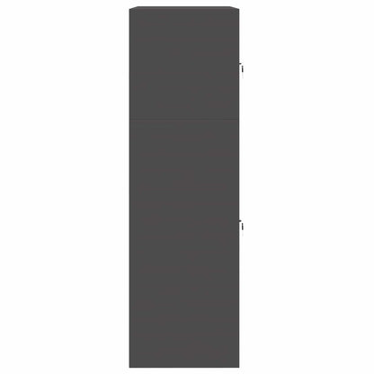 Storage Cabinet 2 pcs Black 80 x 40 x 130 cm Steel Lockable