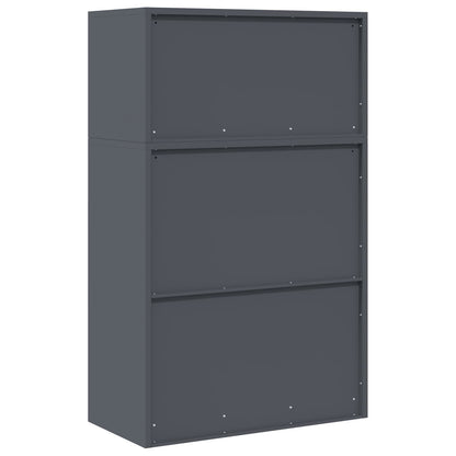 Storage Cabinet 2 pcs Anthracite 80 x 40 x 130 cm Steel