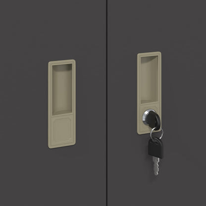 Storage Cabinet 2 pcs Black 80 x 40 x 145 cm Steel Lockable