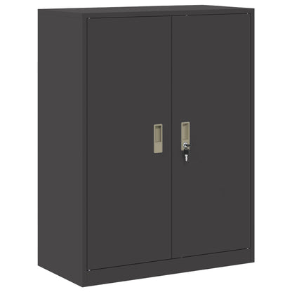 Storage Cabinet 2 pcs Black 80 x 40 x 145 cm Steel Lockable