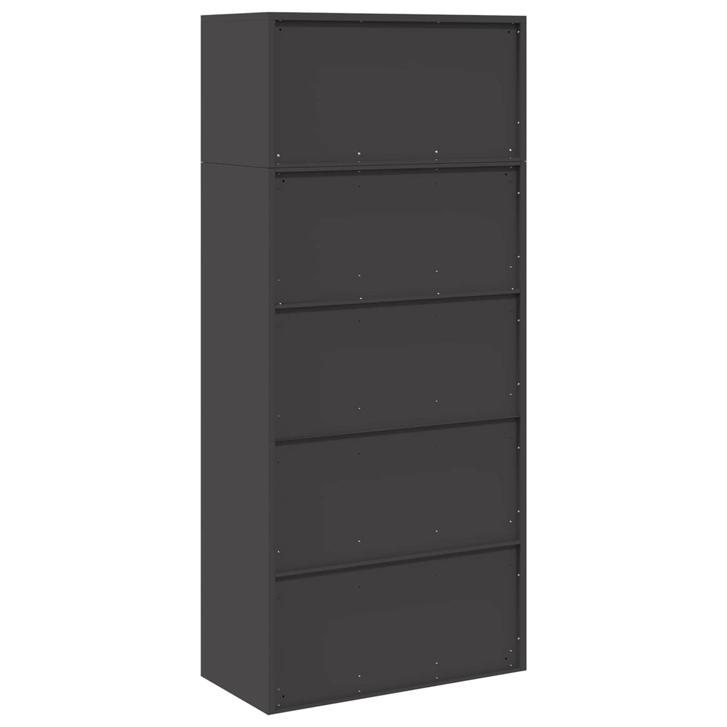 Storage Cabinet 2 pcs Black 80 x 40 x 180 cm Steel Lockable