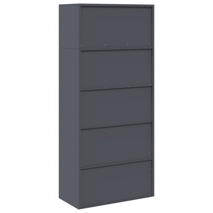 Storage Cabinet 2 pcs Anthracite 80 x 40 x 180 cm Steel