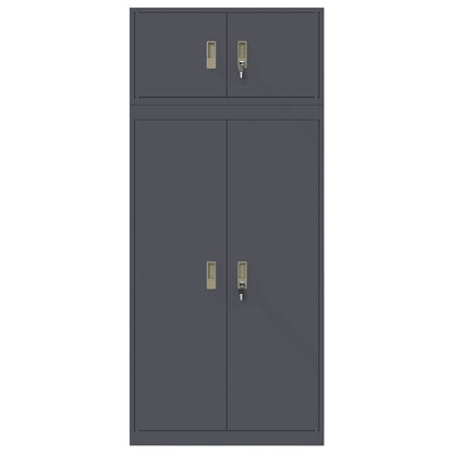 Storage Cabinet 2 pcs Anthracite 80 x 40 x 180 cm Steel