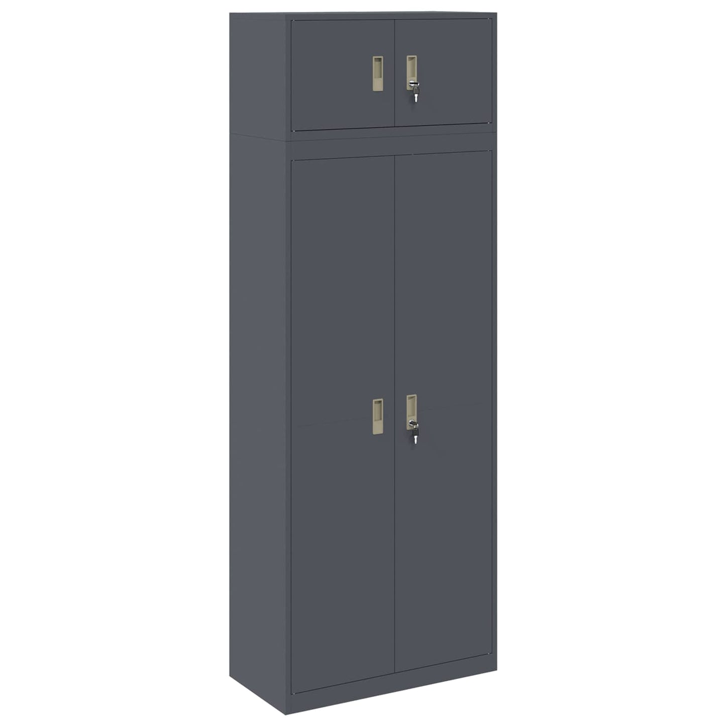 Storage Cabinet 2 pcs Anthracite 80 x 40 x 220 cm Steel