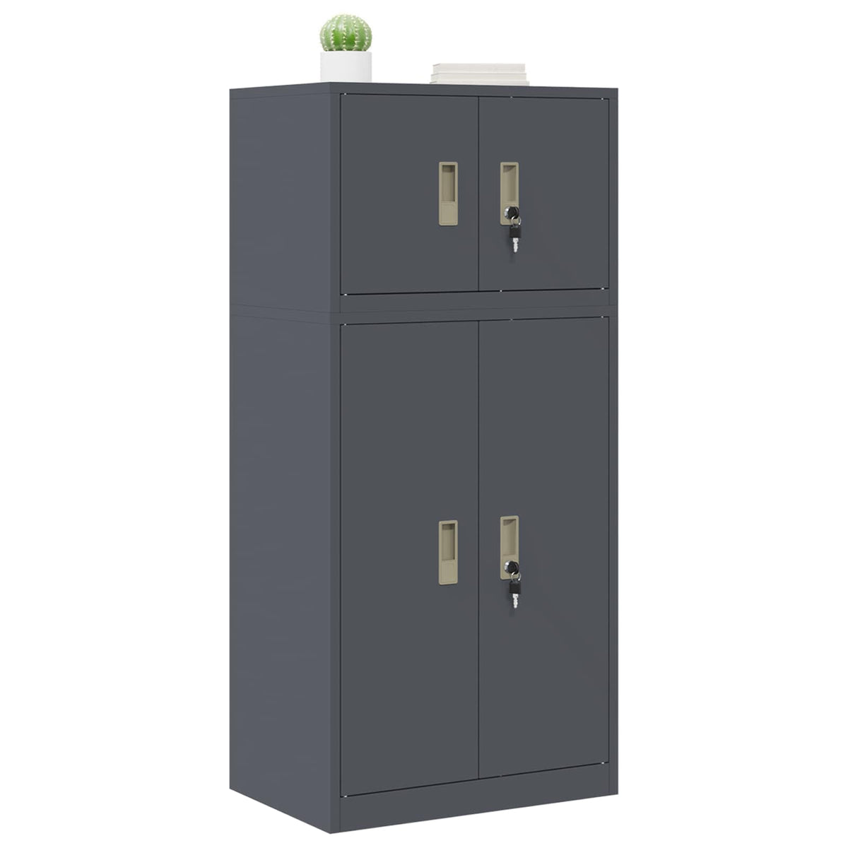 Storage Cabinet 2 pcs Anthracite 60 x 40 x 130 cm Steel