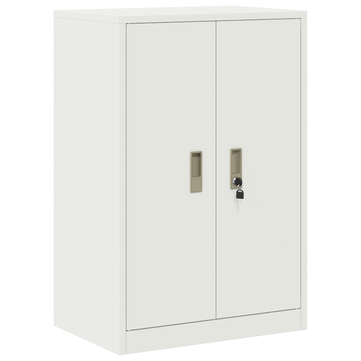 Storage Cabinet 2 pcs White 60 x 40 x 130 cm Steel Lockable