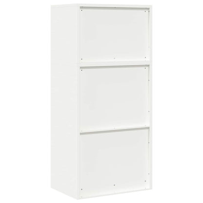 Storage Cabinet 2 pcs White 60 x 40 x 130 cm Steel Lockable