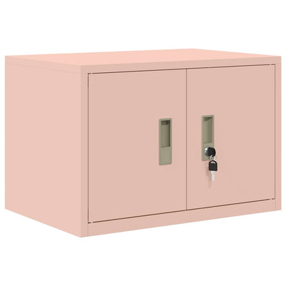 Storage Cabinet 2 pcs Pink 60 x 40 x 145 cm Steel Lockable