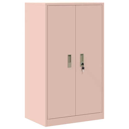 Storage Cabinet 2 pcs Pink 60 x 40 x 145 cm Steel Lockable