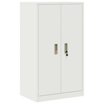 Storage Cabinet 2 pcs White 60 x 40 x 145 cm Steel Lockable