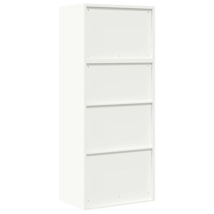 Storage Cabinet 2 pcs White 60 x 40 x 145 cm Steel Lockable