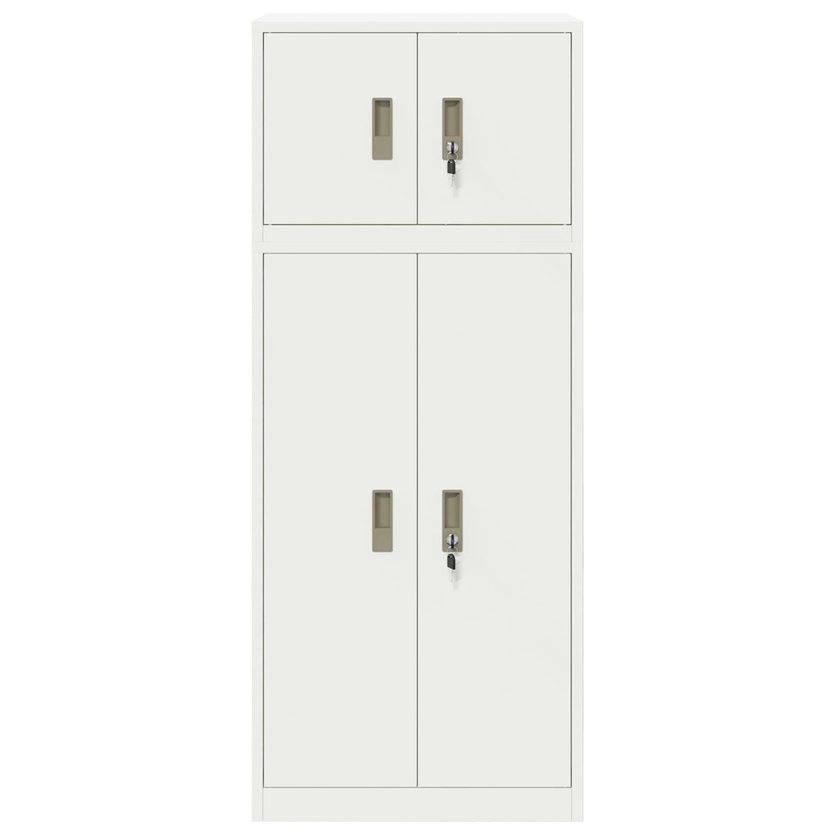 Storage Cabinet 2 pcs White 60 x 40 x 145 cm Steel Lockable