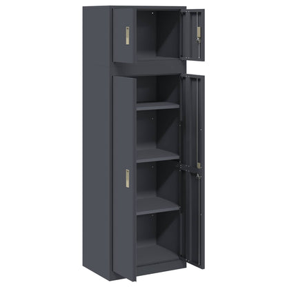 Storage Cabinet 2 pcs Anthracite 60 x 40 x 180 cm Steel