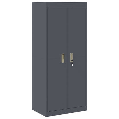 Storage Cabinet 2 pcs Anthracite 60 x 40 x 180 cm Steel