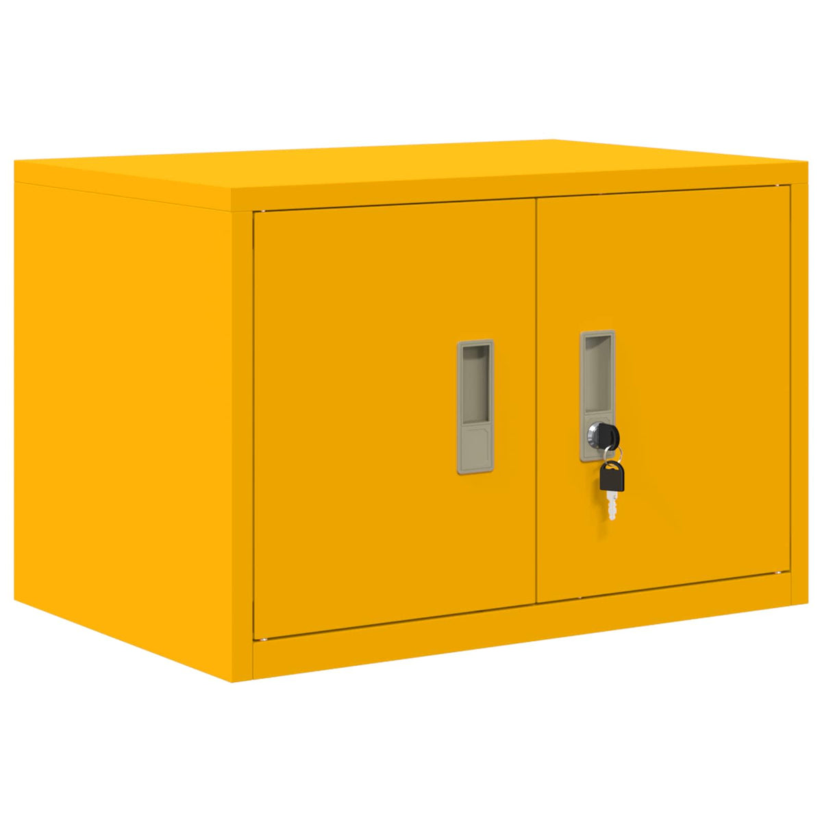 Storage Cabinet 2 pcs Mustard Yellow 60 x 40 x 180 cm Steel