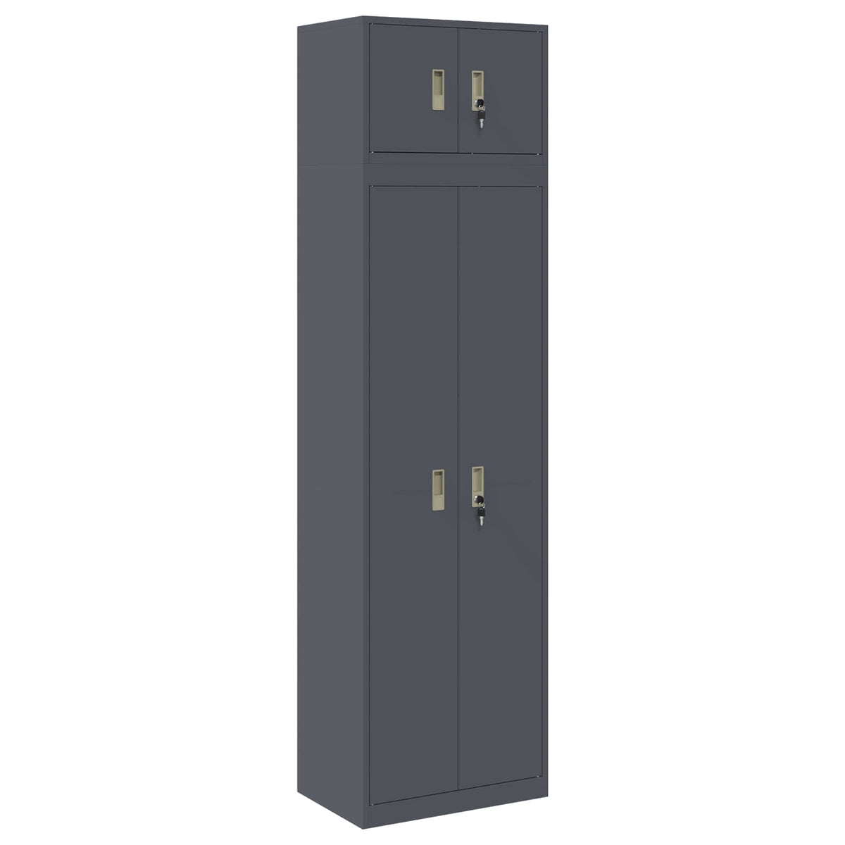 Storage Cabinet 2 pcs Anthracite 60 x 40 x 220 cm Steel