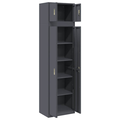 Storage Cabinet 2 pcs Anthracite 60 x 40 x 220 cm Steel
