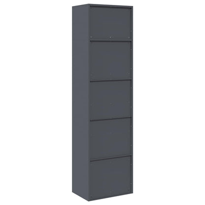 Storage Cabinet 2 pcs Anthracite 60 x 40 x 220 cm Steel