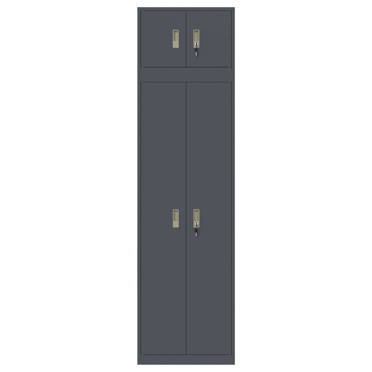 Storage Cabinet 2 pcs Anthracite 60 x 40 x 220 cm Steel