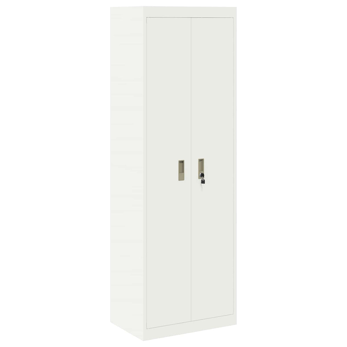 Storage Cabinet 2 pcs White 60 x 40 x 220 cm Steel Lockable