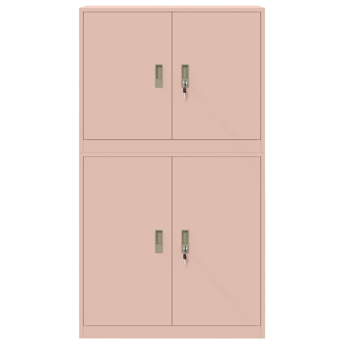 Storage Cabinet 2 pcs Pink 90 x 40 x 160 cm Steel Lockable