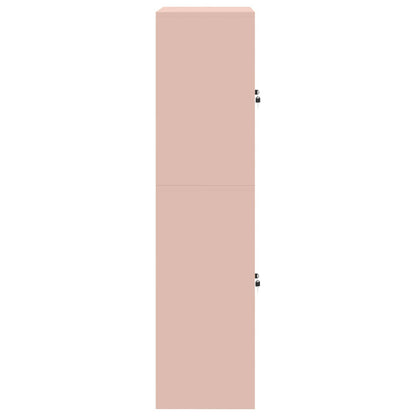 Storage Cabinet 2 pcs Pink 90 x 40 x 160 cm Steel Lockable