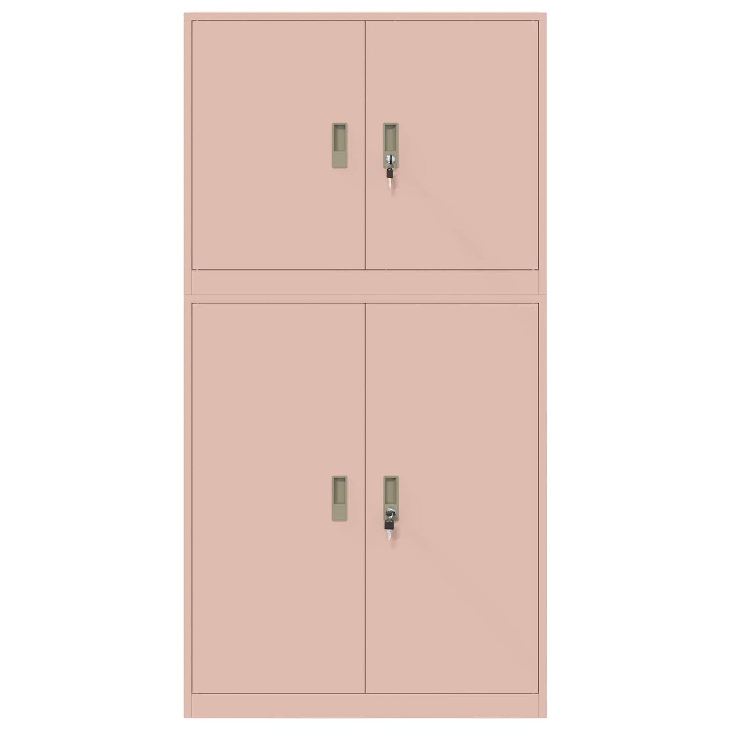 Storage Cabinet 2 pcs Pink 90 x 40 x 175 cm Steel Lockable