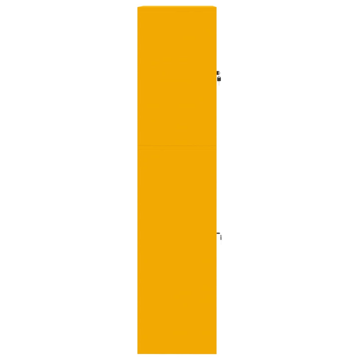Storage Cabinet 2 pcs Mustard Yellow 90 x 40 x 175 cm Steel