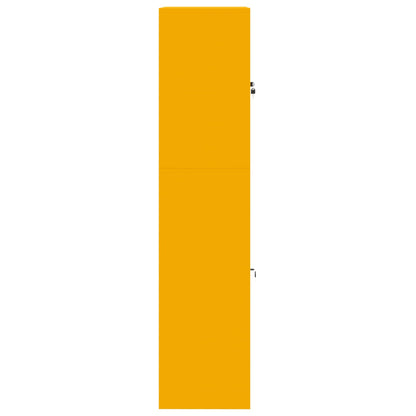 Storage Cabinet 2 pcs Mustard Yellow 90 x 40 x 175 cm Steel