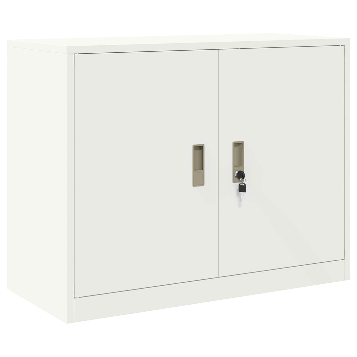 Storage Cabinet 2 pcs White 90 x 40 x 175 cm Steel Lockable