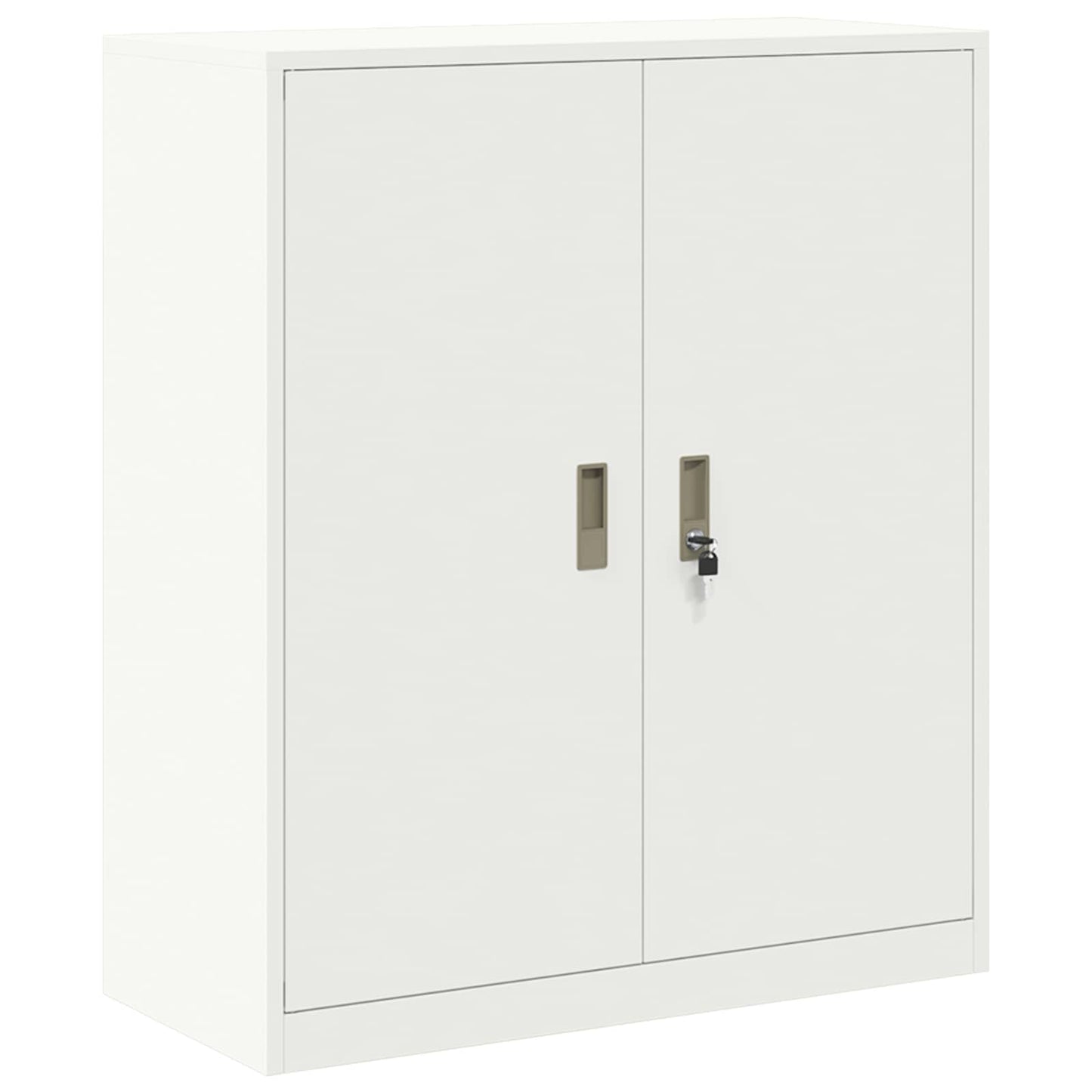Storage Cabinet 2 pcs White 90 x 40 x 175 cm Steel Lockable