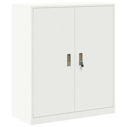 Storage Cabinet 2 pcs White 90 x 40 x 175 cm Steel Lockable