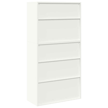 Storage Cabinet 2 pcs White 90 x 40 x 175 cm Steel Lockable