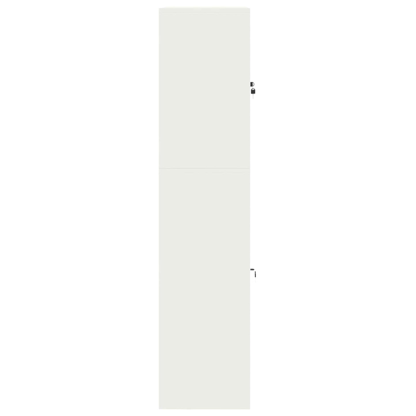 Storage Cabinet 2 pcs White 90 x 40 x 175 cm Steel Lockable