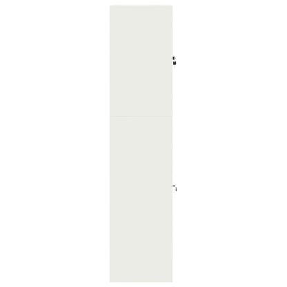 Storage Cabinet 2 pcs White 90 x 40 x 175 cm Steel Lockable