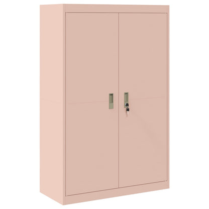 Storage Cabinet 2 pcs Pink 90 x 40 x 210 cm Steel Lockable