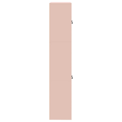 Storage Cabinet 2 pcs Pink 90 x 40 x 210 cm Steel Lockable