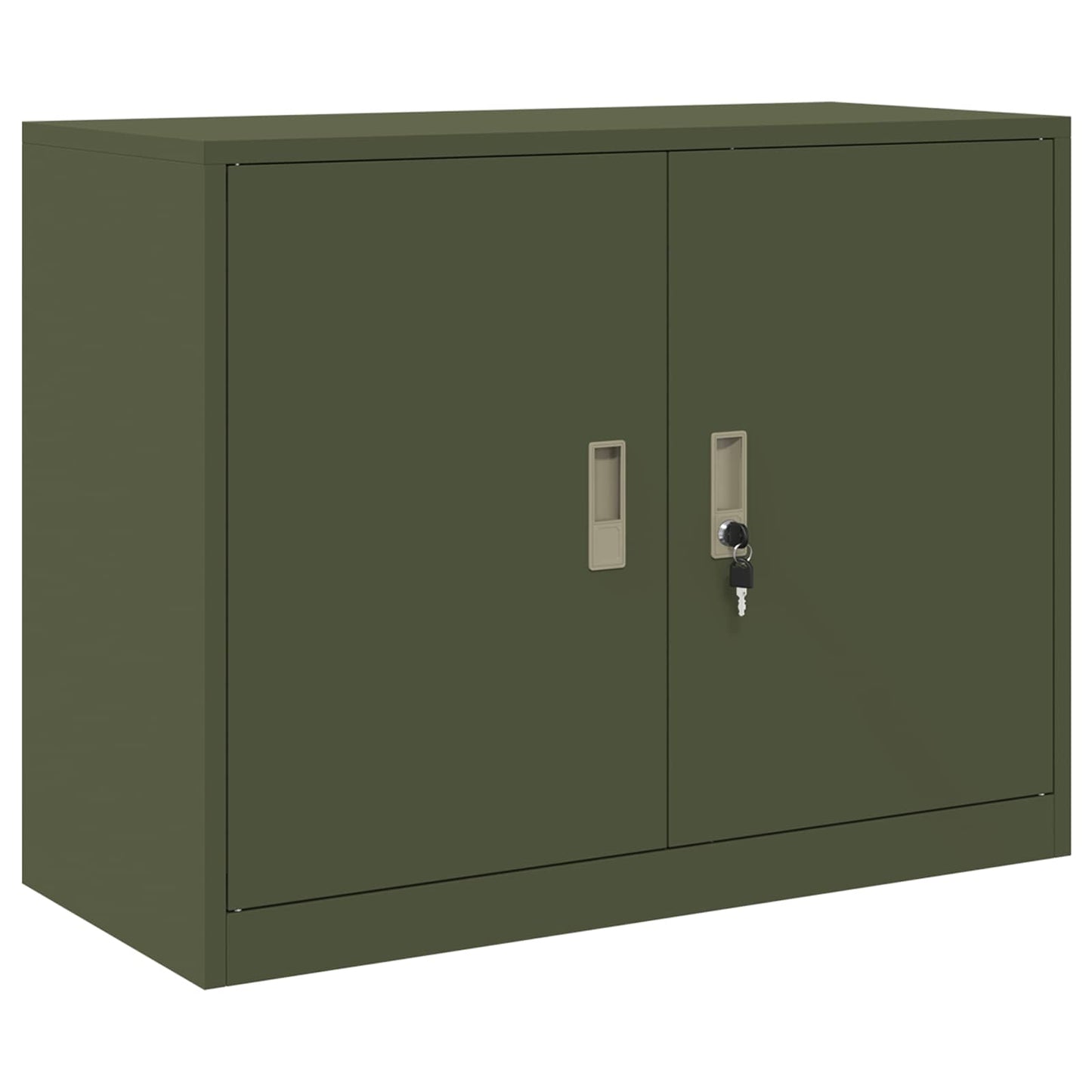 Storage Cabinet 2 pcs Olive Green 90 x 40 x 210 cm Steel